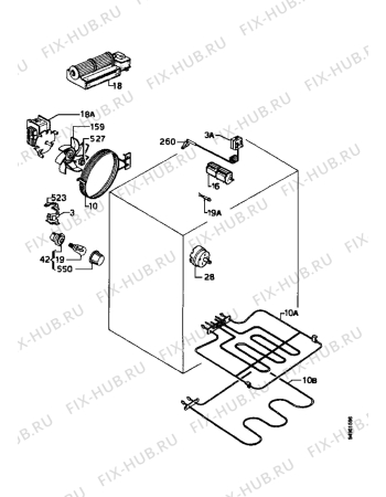 Взрыв-схема плиты (духовки) Zanussi HM493PX - Схема узла Electrical equipment