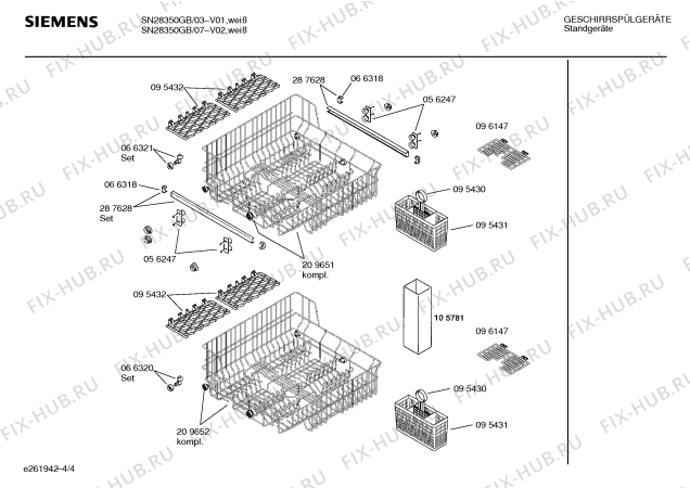 Взрыв-схема посудомоечной машины Siemens SN28350GB - Схема узла 04