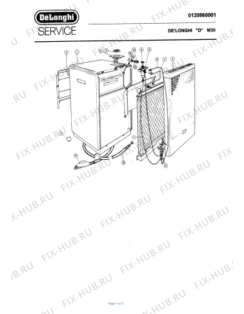 Схема №1 M30 с изображением Обшивка для ветродува DELONGHI 710228