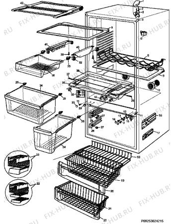 Взрыв-схема холодильника Rex Electrolux RC510SNF-RUER - Схема узла Section 4