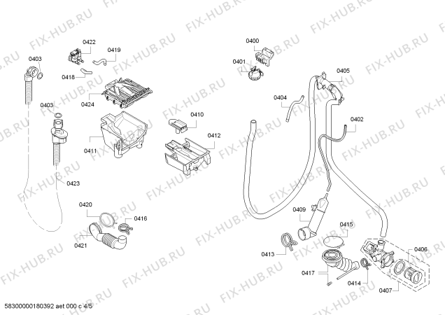 Взрыв-схема стиральной машины Bosch WLK20226IT Serie 6 - Схема узла 04