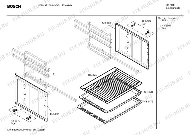 Взрыв-схема плиты (духовки) Bosch HEN43T150 - Схема узла 06