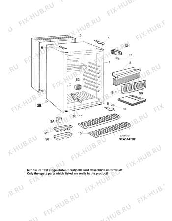 Взрыв-схема холодильника Electrolux Loisirs RA140 - Схема узла Housing 001
