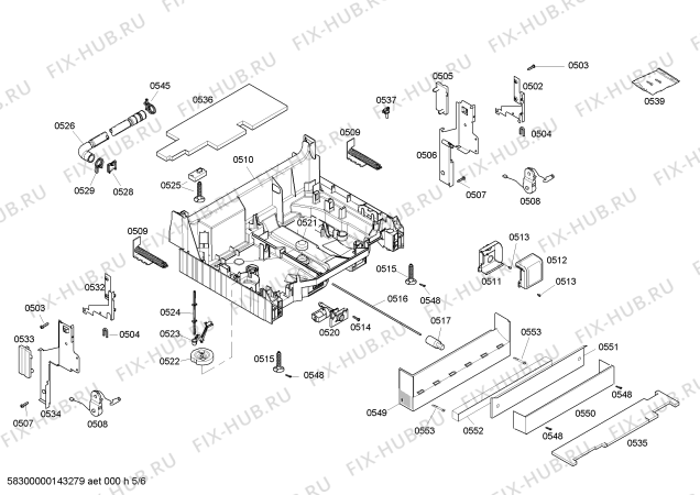 Взрыв-схема посудомоечной машины Bosch SHX45P01UC - Схема узла 05