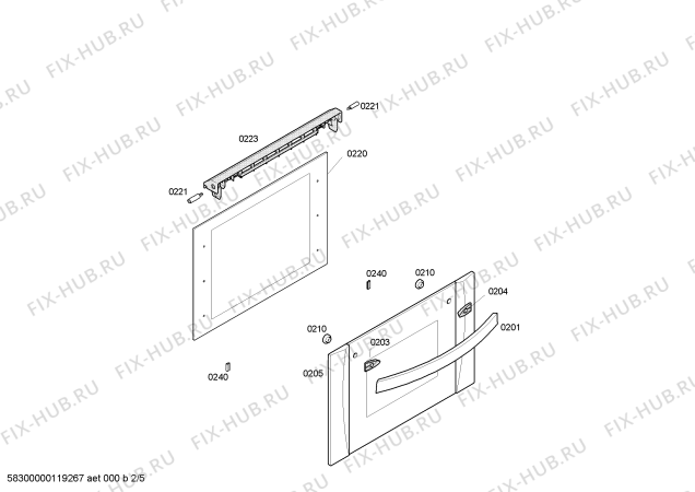 Схема №2 HB2QU2Q0 с изображением Ручка конфорки для плиты (духовки) Bosch 00605871