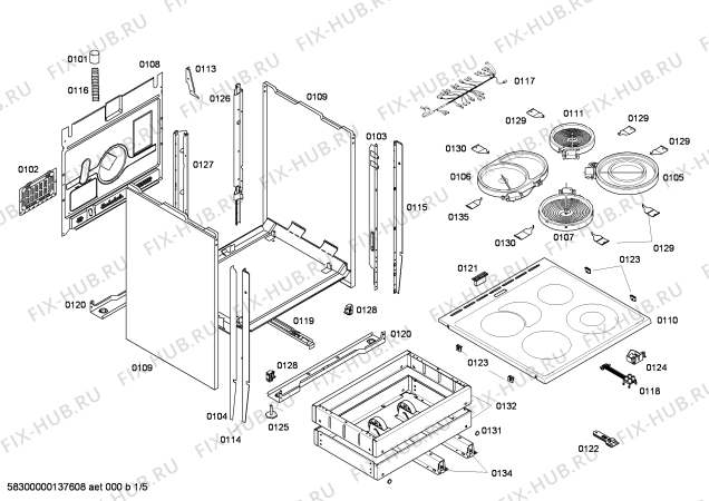 Схема №2 HC854240U с изображением Зажим для плиты (духовки) Siemens 00604323