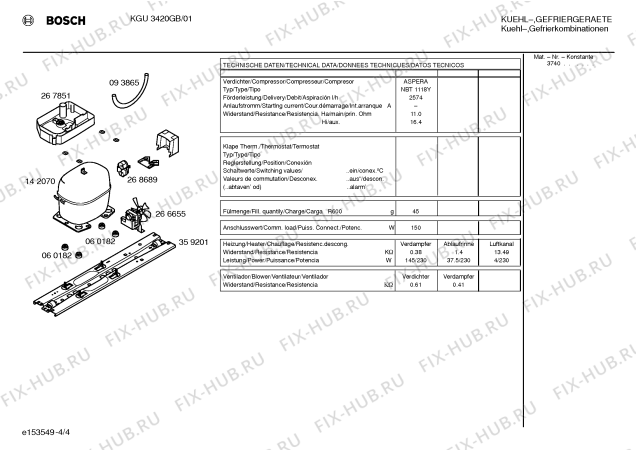 Взрыв-схема холодильника Bosch KGU3420GB - Схема узла 04