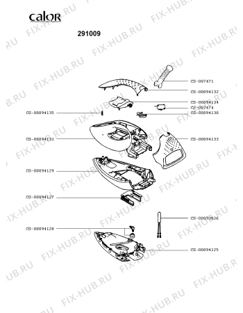 Взрыв-схема утюга (парогенератора) Calor 291009 - Схема узла 291009FR.__2