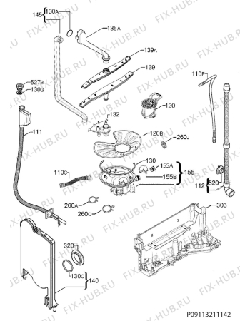 Схема №1 F55300VI0 с изображением Микромодуль для посудомойки Aeg 973911536098073