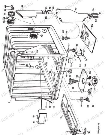 Взрыв-схема посудомоечной машины Electrolux BW333 - Схема узла Section 2