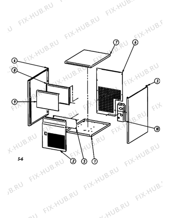 Схема №1 ADN108 с изображением Элемент корпуса для холодильной камеры Whirlpool 482000007593