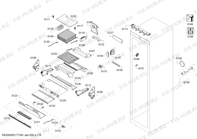 Схема №2 FIN18MIIL1 F 1411 VI с изображением Кабель для холодильной камеры Bosch 00744967