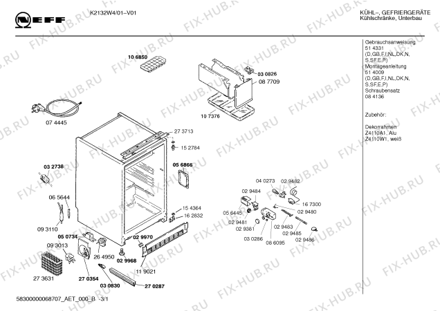 Схема №1 K2132W4 с изображением Поднос для холодильника Bosch 00493384