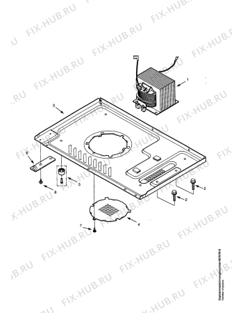 Взрыв-схема микроволновой печи Electrolux EMS2388W - Схема узла Floor