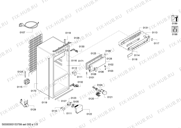 Схема №1 KI25FS70 с изображением Поднос для холодильника Siemens 00704823