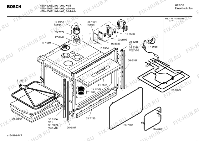 Схема №2 HBN4650EU с изображением Инструкция по эксплуатации для духового шкафа Bosch 00582529