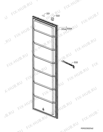 Взрыв-схема холодильника Progress PG1804 - Схема узла Door