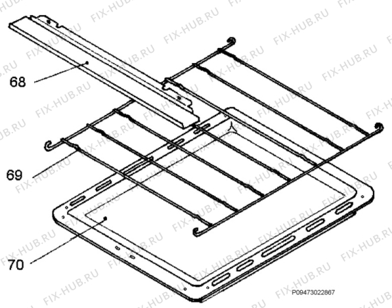 Взрыв-схема плиты (духовки) Electrolux EKK5024 - Схема узла Section 5