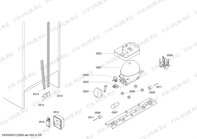 Схема №2 KGF79E91 с изображением Дверь для холодильника Bosch 00680423