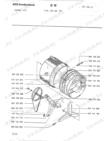 Взрыв-схема стиральной машины Aeg LAV515 - Схема узла Section2