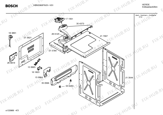 Схема №1 HBN3320FN с изображением Инструкция по эксплуатации для плиты (духовки) Bosch 00528206