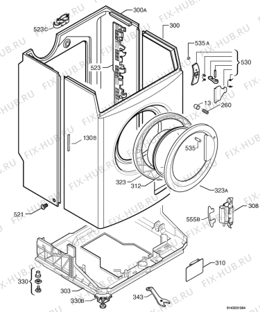 Взрыв-схема стиральной машины Zanker DF4242S - Схема узла Housing 001