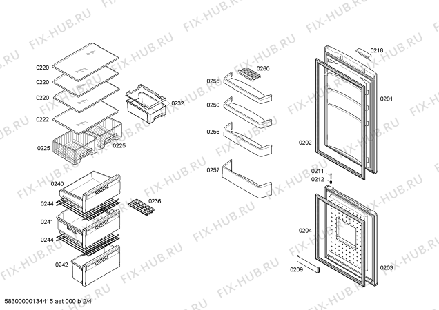 Схема №2 3KFE3081 с изображением Контактная пленка для холодильника Bosch 00640895