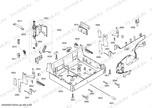 Схема №2 GM230130 с изображением Панель для посудомоечной машины Bosch 00442257