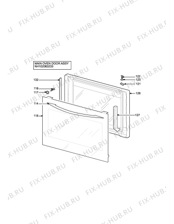 Взрыв-схема плиты (духовки) Firenzi FDO900WH - Схема узла H10 Main Oven Door (large)