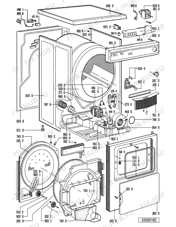 Схема №1 AWL 233 - EC 38 с изображением Декоративная панель для электросушки Whirlpool 481245219686