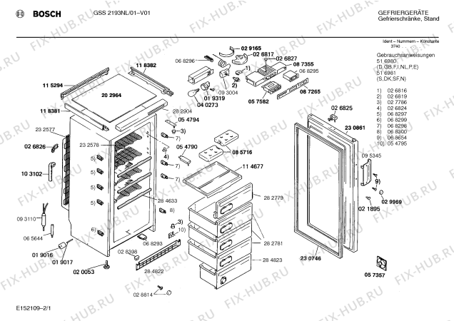 Схема №2 GSL8001 с изображением Дверь для холодильной камеры Bosch 00230861