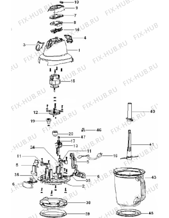 Схема №1 SIC400EA (178214, E600CH) с изображением Электромотор для кухонного измельчителя Gorenje 185754