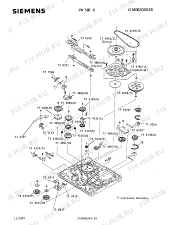 Взрыв-схема телевизора Siemens FM5868 - Схема узла 10