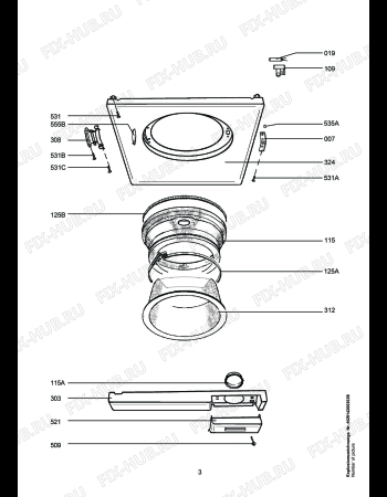 Схема №1 EWF1289 с изображением Шуруп для стиральной машины Aeg 5191460053