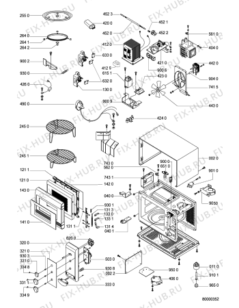 Схема №1 AKL 546/WH с изображением Дверца для микроволновой печи Whirlpool 481245948094