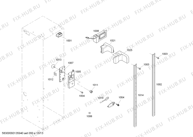 Схема №4 KBUIT4255E с изображением Хомут для посудомойки Bosch 00613616
