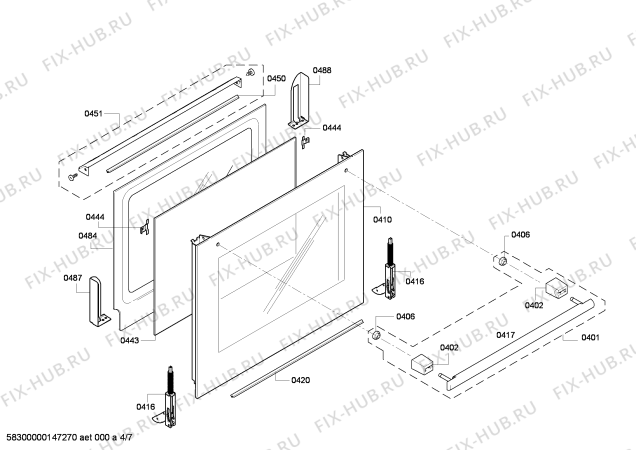 Взрыв-схема плиты (духовки) Bosch HCE853960F - Схема узла 04