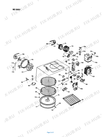 Схема №2 M2 850V с изображением Инструкция по эксплуатации для микроволновой печи DELONGHI 572958