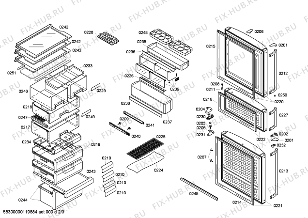 Схема №2 KG29FE45 с изображением Дверь для холодильника Siemens 00249351