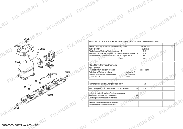 Схема №3 RB272353S с изображением Панель управления для холодильной камеры Bosch 00670203