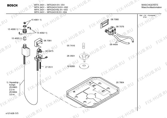 Схема №1 WFK2401AU WFK2401 с изображением Панель управления для стиралки Bosch 00351493