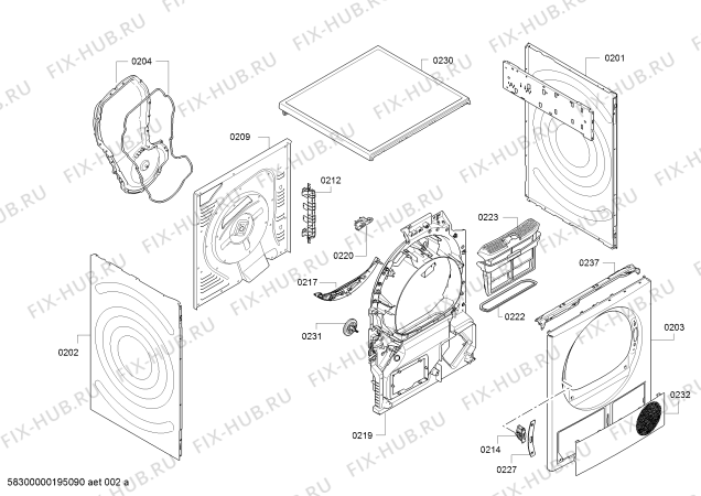 Схема №1 WTM85201FG Bosch с изображением Панель управления для сушилки Bosch 11019848