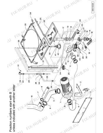 Взрыв-схема посудомоечной машины Whirlpool AGB668WP (F092053) - Схема узла