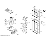 Схема №1 KDV52X65NE с изображением Дверь для холодильной камеры Bosch 00246951