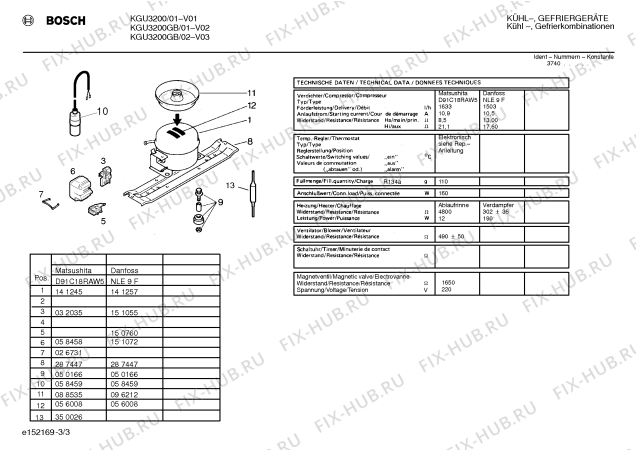 Взрыв-схема холодильника Bosch KGU3200GB - Схема узла 03