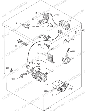 Взрыв-схема стиральной машины Zanussi FL1014V - Схема узла Electrical equipment 268