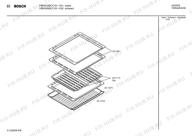 Схема №2 HBN522BCC с изображением Инструкция по эксплуатации для духового шкафа Bosch 00522849