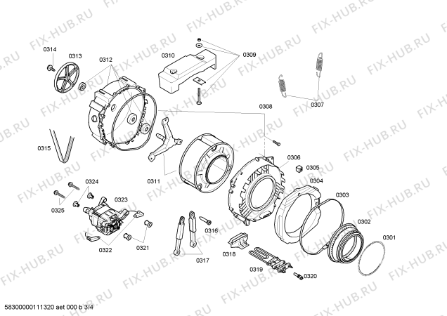 Схема №2 WLF16260TI с изображением Ручка для стиралки Bosch 00498026