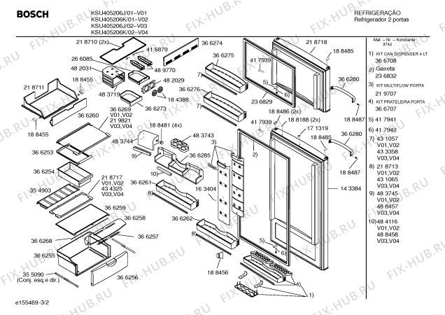 Взрыв-схема холодильника Bosch KSU405206K - Схема узла 02