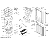 Схема №1 KGF25241 с изображением Дверь для холодильной камеры Bosch 00244144